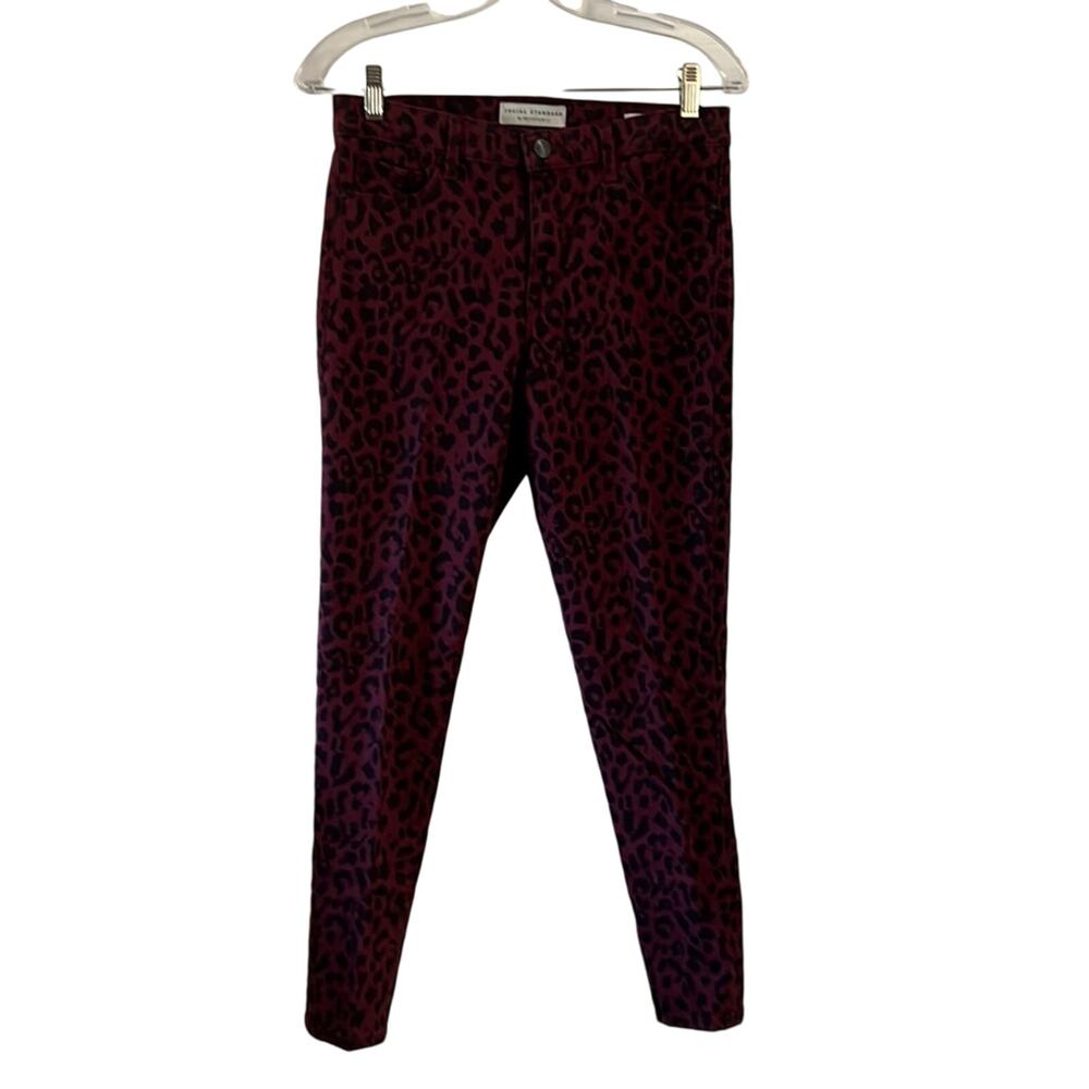 Social Standard by Sanctuary Red& Black Cheetah Print Skinny Ankle Jeans Size 6